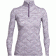 Icebreaker Oasis Long Sleeve Half Zip Diamond Line - Women's-Silk Heather/Eggplant-Medium