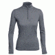 Icebreaker Oasis Long Sleeve Half Zip Top - Women's-Gritstone Heather-Medium