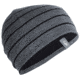 Icebreaker Pocket Hat - Unisex-Gritstone Heather/Black Stripe-One Size