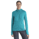 Icebreaker Quantum III Long Sleeve Zip Hoodie - Womens, Flux Green/Ether/Cb, Medium, IB0A59JW859M