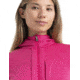 Icebreaker Quantum III Long Sleeve Zip Hoodie - Womens, Tempo/Electron Pink/Cb, Medium, IB0A59JW858M