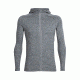 Icebreaker Quantum Long Sleeve Zip Hood, Gritstone Hthr, S, 103872002S