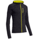 Icebreaker Quantum Long Sleeve Zip Hood Jacket - Mens-Carbon/Chartreuse/Chartreuse-Large