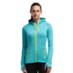 Icebreaker Quantum Long Sleeve Zip Hood - Women's-Glacier/Cruise/Chartreus-X-Small