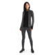 Icebreaker RealFleece Descender Long Sleeve Zip Jacket - Womens, Jet Heather/Black, Medium, IB103900A01M