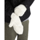 Icebreaker RealFleece High Pile Mittens, Ecru Heather, Small, IB0A59JY116S
