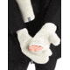 Icebreaker RealFleece High Pile Mittens, Ecru Heather, Small, IB0A59JY116S