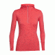 Icebreaker Rush Long Sleeve Half Zip Hood, Poppy Red, L, 103815602L