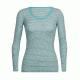 Icebreaker Siren Long Sleeve Sweetheart, Lagoon/Sorbet/Stripe, XS, 103194404XS