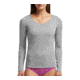 Icebreaker Siren Long Sleeve Sweetheart Top - Women's-Metro Heather-Medium