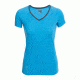 Icebreaker Spark Short Sleeve V Top - Women's-Cyan/Panther-Large