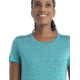 Icebreaker Sphere II Short Sleeve T-Shirt - Womens, Flux Green Heather, Small, IB0A56D3873S