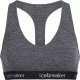 Icebreaker Sprite Racerback Bra - Women's, Gritstone Heather, Medium, IB103020004M