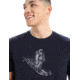 Icebreaker Tech Lite II Short Sleeve Skiing Yeti T-Shirt - Men's, Midnight Navy, Extra Large, IB0A56IM401XL