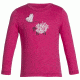 Icebreaker Tech Lite Long Sleeve Crewe Lift - Kids'-2-Pop Pink/Snow