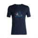 Icebreaker Tech Lite Short Sleeve Crewe Sum of Parts - Mens, Dark Night Heather, Small, 104310-401-S
