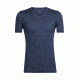 Icebreaker Tech Lite Short Sleeve V - Men's, Fathom Heather, 2XL, 104123401XXL