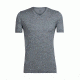 Icebreaker Tech Lite Short Sleeve V - Men's, Gritstone Heather, Large, 104123002L