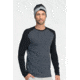 Icebreaker Tech Long Sleeve Crew Top - Mens-Black/Monsoon-Medium