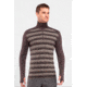 Icebreaker Tech Top Long Sleeve Striped Half Zip Top - Men's-Walnut Overdye-Large