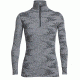 Icebreaker Vertex Long Sleeve Half Zip Flurry - Women's-Blizzard Heather/Jet Heather-Small