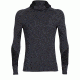 Icebreaker Winter Zone Long Sleeve Half Zip Hood - Men's-Jet Heather/Black/Lunar-Small