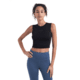 Icebreaker Women Merino 125 ZoneKnit Energy Wind Cropped Bra-Tank, Black, S, IB0A56XT001S