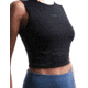 Icebreaker Women Merino 125 ZoneKnit Energy Wind Cropped Bra-Tank, Black, L, IB0A56XT001L