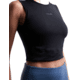 Icebreaker Women Merino 125 ZoneKnit Energy Wind Cropped Bra-Tank, Black, S, IB0A56XT001S