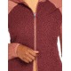 Icebreaker Women Merino Quantum Hybrid LS Zip Hoodie, Cedar Wood/Port/CB, S, IBBA56SZ02TS