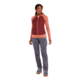 Icebreaker Women Merino Quantum Hybrid LS Zip Hoodie, Cedar Wood/Port/CB, M, IBBA56SZ02TM