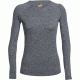 Icebreaker Zone Long Sleeve Crew - Women's-Gritstone Heather/Snow-X-Small