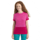Icebreaker ZoneKnit Short Sleeve T-Shirt - Womens, Tempo/Electron Pink/Cb, Small, IB0A56OU858S