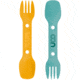 Industrial Revolution Utility Spork 2Pk, Gold/Sky Blue, F-SP-UT-2PK-GOLD-SKYBL