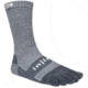 Injinji 2.0 Outdoor Midweight Crew Nuwool Socks - Mens, Charcoal And Black, Medium, 223370-CBS-M