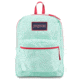 Jansport Overexposed Backpack-Aqua Dash/Fluorescent Red