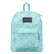 Jansport Superbreak Ultralight Polyester Backpack, 25l, Aqua Dash Jagged Plaid, JS00T5010JJ