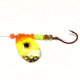 JB Lures Hot Flash Spinner Rig #3I-#4 Hook, Hammered, Gold/Chartreuse/Orange, 931