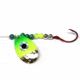 JB Lures Hot Flash Spinner Rig #3I-#4 Hook, Hammered, Nickel/Chartreuse/Green, 932