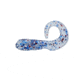 Jerry's Lures Assault Grub, 20, 1in, Firecracker, Lt. Smoke w/ Red, Silver, Blue Flake, 71110