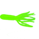 Jerry's Lures Mini Skirt Soft Bait, 20, 1 1/2in, Chartreuse, 81013