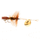 Joes Flies Short Striker Classic In-Line Spinner Fly, Sz 8, Brown Hackle, 110-8