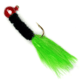 Johnson Beetle Bou Hard Bait, Marabou Jig, 1/16 oz, 2in / 5cm, Hook Size 1, 10 Hooks, Red/Black/Chartreuse, 1200231