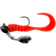 Johnson Crappie Buster SpinftR Grub Hard Bait, 1/16 oz, 2in / 5cm, Hook Size 2, Black/Fluorescent Orange, 1342584