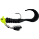 Johnson Crappie Buster SpinftR Grub Hard Bait, 1/8 oz, 2in / 5cm, Hook Size 2, Chartreuse/Black, 1342593
