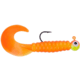 Johnson Swimming Grubs Soft Bait, 1/4 oz, 3in / 8cm, Hook Size 2/0, 5 Hooks, Chartreuse-Orange, 1224218