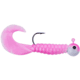 Johnson Swimming Grubs Soft Bait, 1/8 oz, 3in / 8cm, Hook Size 1, 5 Hooks, Pink/White, 1372005