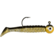 Johnson Swimming Paddletail Soft Bait, 1/8 oz, 2 1/8in / 5cm, Hook Size 1, 5 Hooks, Black Gold, 1430320