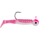 Johnson Swimming Paddletail Soft Bait, 1/8 oz, 2 1/8in / 5cm, Hook Size 1, 5 Hooks, Pink/White, 1430327