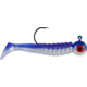 Johnson Swimming Paddletail Soft Bait, 1/4 oz, 2 1/8in / 5cm, Hook Size 2/0, 5 Hooks, Purple Pearl, 1430530